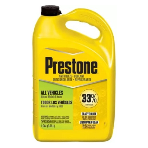 Refrigerante Agua /coolant 33% Prestone Americano Verde