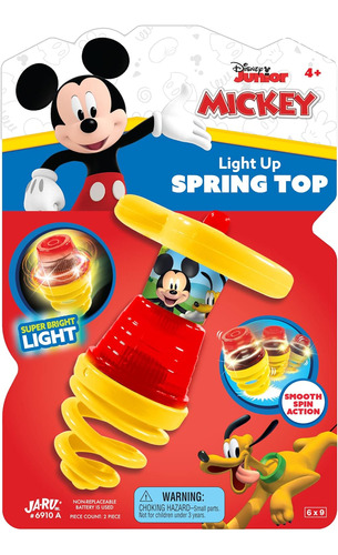 Light Up Spinning Top Mickey Mouse & Friends Disney Junio...