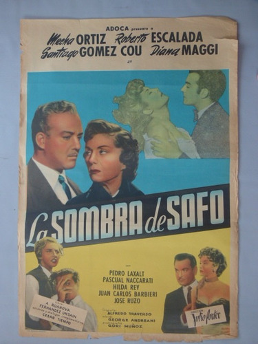 Afiche Antiguo La Sombra De Safo C/ Mecha Ortiz, Sgómez Cou