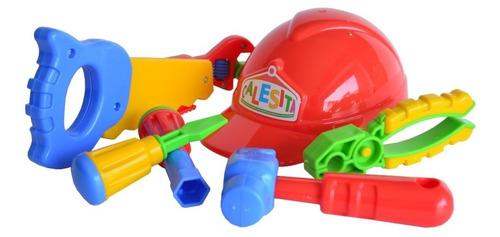 Set De Herramientas Kit Con Casco Infantil Riva Art 453