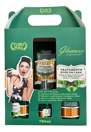 Kit Glamour Flora D-tox 780ml