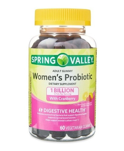 Imagen 1 de 2 de Probióticos Para Mujer Spring Valley 1 Billion 60 Gomitas