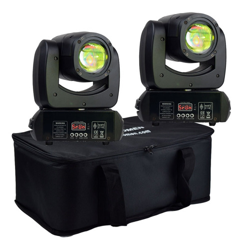 Set 2 Cabeza Movil Robotica Dj Spot Led Disco Dmx Con Bolsa