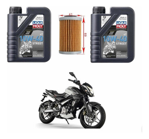 Kit Mantencion Moto Pulsar 200 Ns (filtro + Aceite10w40)