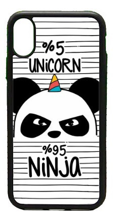 Funda Protector Para iPhone Panda Ninja Tierno Cute