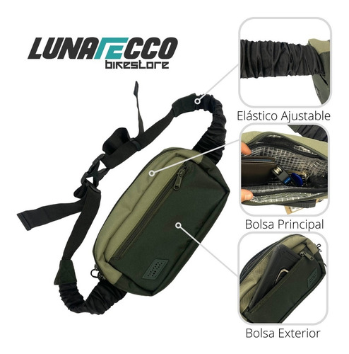 Cangurera De 2.5 L Con Elástico Ajustable Para Bike Trail