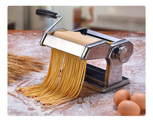 Máquina Fazer Macarrão Massas Manual Abrir Cortar Cortador 3