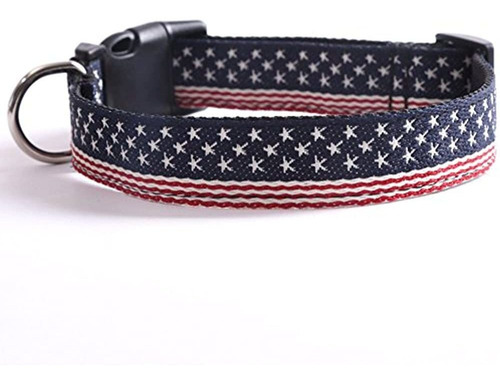 Collar De Perro Con Bandera Americana Nacoco Con Estrellas Y