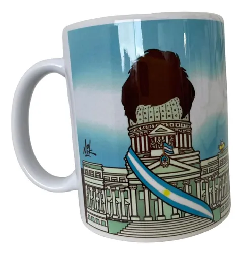 Taza Javier Milei Presidente Dibujo Nik Instagram Oficial