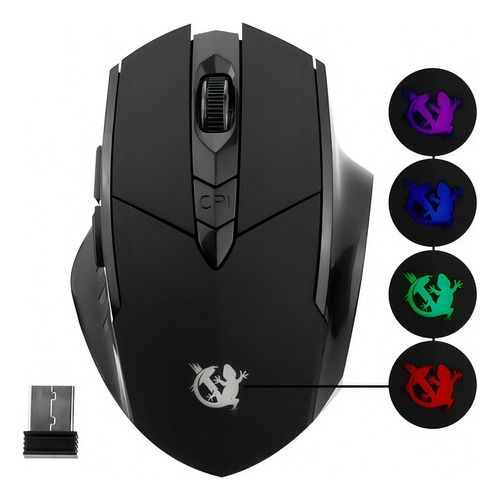 Mouse Gamer X-lizzard Inalámbrico Color Negro con rojo