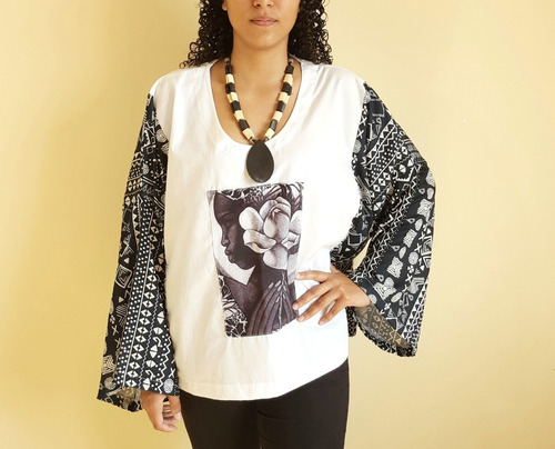 Imagem 4 de 7 de Blusa Bata Feminina Tecido Paula