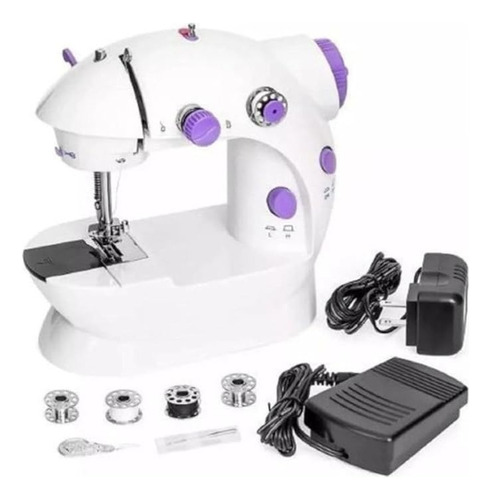 Mini Máquina De Costura Elétrica Portátil Com Pedal110v/220v