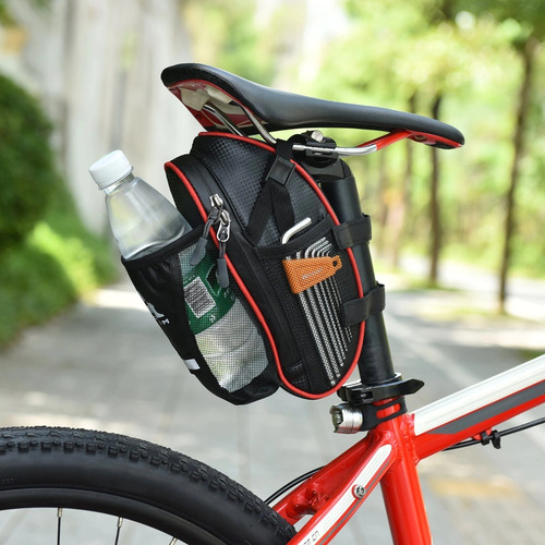 Bolso Para Sillín De Bicicleta Con Bolsa Porta Botella