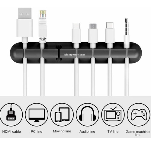 Imagen 2 de 10 de Organizador De Cables Multiproposito Silicona 3m Original