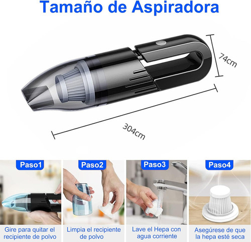 Mini Aspirador De Mano Inalámbrico Portátil Fuerte Succión