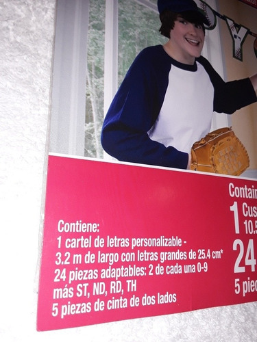 Guirnaldas O Bambalinas De Feliz Cumpleaños Motivo Beisbol