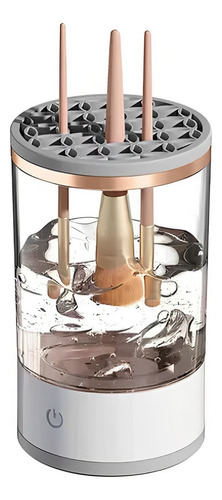 Limpiador Automatico Pinceles Brochas Maquillaje Electrico Color Blanco