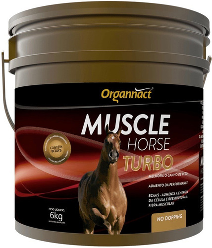 Muscle Horse Turbo 6kg Organnact 6 Kg Equino Cavalo