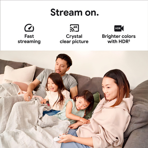 Google Chromecast con Google TV 4K Blanco Stick.