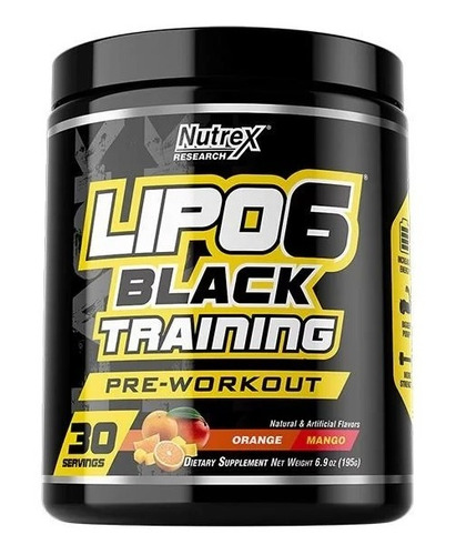 Nutrex Lipo 6 Black Training Pre-entren Oxido Nitrico 30serv
