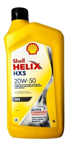 Aceite Motor Mineral 20w50 Shell Helix Hx5 Sn 1 Lt