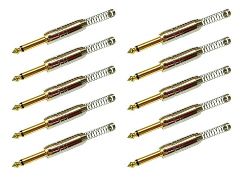 Combo Plug Mono 1/4 Nickel/gold X 10 Pcs Energy Audio Pro