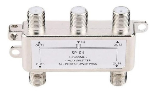 Adaptador Splitter Satélital Tv 5-2400mhz Cable Coaxial 1a4