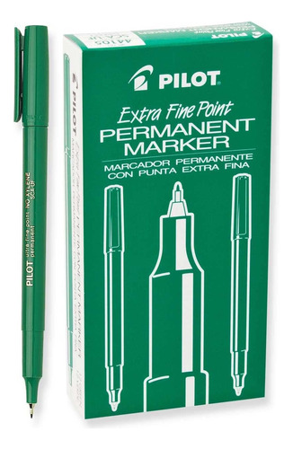12 Pack Marker X-fine Permanent Green Dibujo, Ingeniería,
