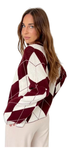 Sweater De Bremeer Rombos Mujer Moda