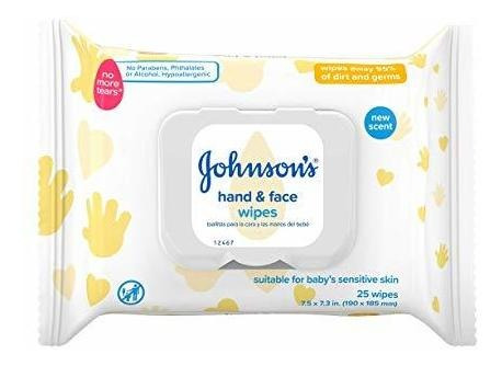 Mano De Johnson Y De La Cara Del Bebé Desinfección Toallitas