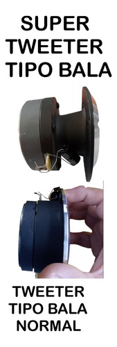 Par Super Tweeter Tipo Bala 3p 200 Watts 8 Ohms Open Show