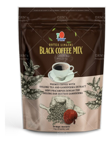 Ootea Lingzhi Black Coffee Mix Dxn - Con Ganoderma