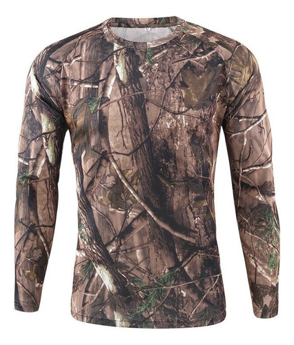 Camiseta Táctica De Secado Rápido Para Hombre, Camuflaje Mil