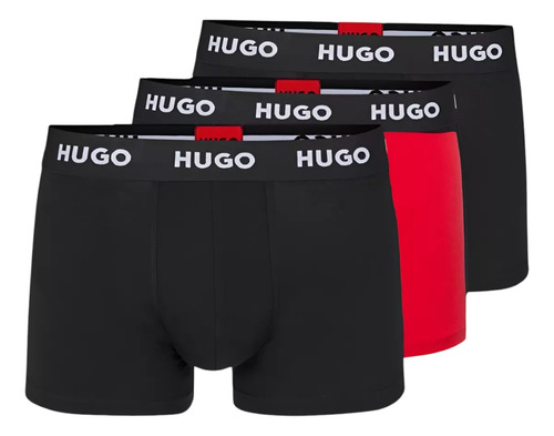 Boxer Trunk Hugo Boss 3 Pack De Algodón - Original