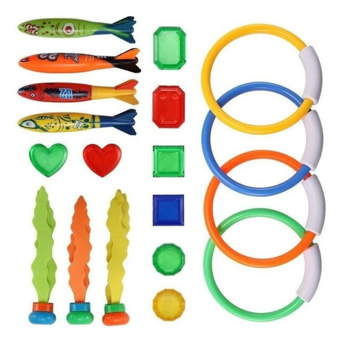 19 Piece Diving Toy Set With Ring