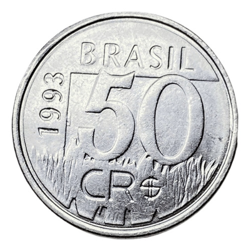 Moeda Antiga Do Brasil - 50 Cruzeiros Reais Onça De 1993