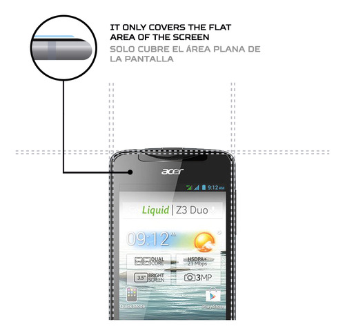 Protector Mica Pantalla Para Acer Liquid Z3