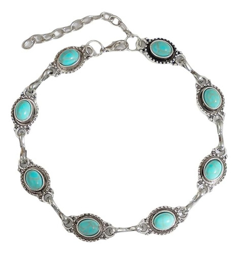 Gigb Pbdk Tobillera Bohemia De Color Turquesa Para Mujer, Ca