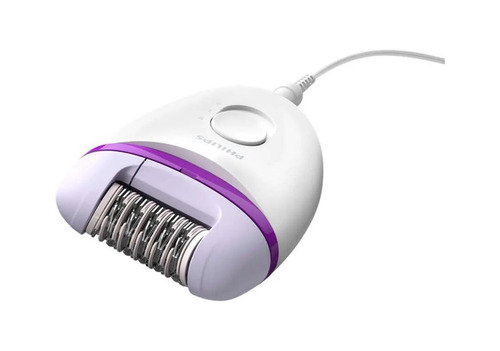 Imagen 2 de 3 de Depiladora eléctrica Philips Satinelle Essential BRE225/00 color blanco y morado 100V/240V