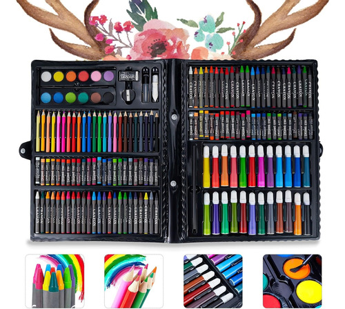 Set De Arte Dibujo Colores Marcadores Lápices Teker 168pcs