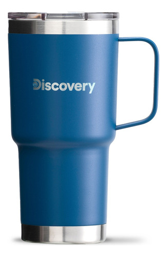 Vaso Termico Tapa Magnetic Slider 600 Ml Termo Mug Discovery Color Azul Vaso Térmico 600 Ml