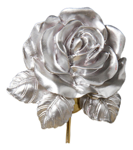 2 Gancho De Rosa Organizador Decoración De Pared Plata