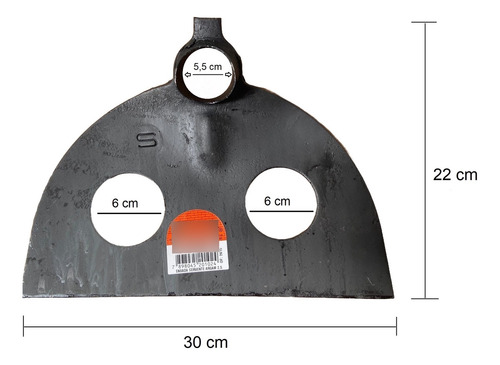 Enxada Argamassa 2 Furos Sem Cabo 2.5 Lb Forjada - Servente