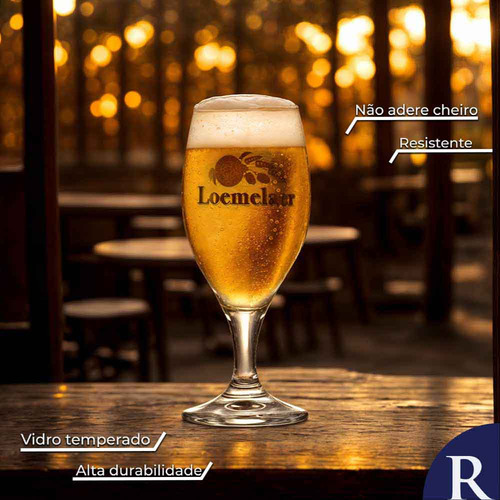 Taça de Cristal para Cerveja Rótulo Frases Loemelaer 260ml, Ruvolo