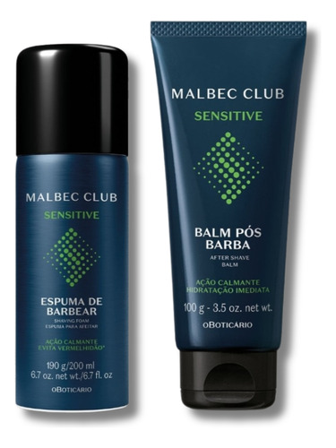 Presente Boticário Malbec Club Sensitive Espuma E Balm