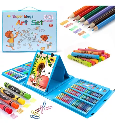 Kit de dibujo para colorear con estuche portátil 208 piezas - Buytiti