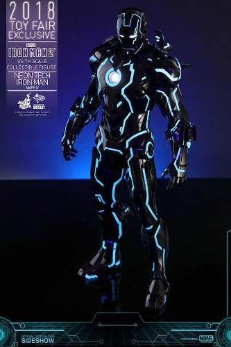Figura de acción  Iron Man War Machine Armor: Mark IV Neon Tech de Hot Toys Limited