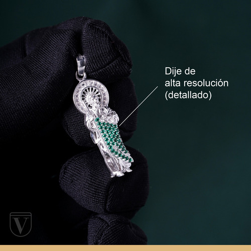 Dije Medalla San Judas Tadeo De Plata Ley 925 Con Zirconias Color Plateado