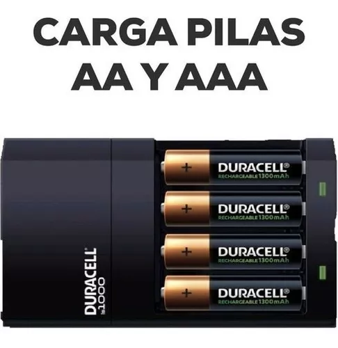 CARGADOR DURACELL CON 4 PILAS AA Y 4 PILAS AAA RECARGABLES