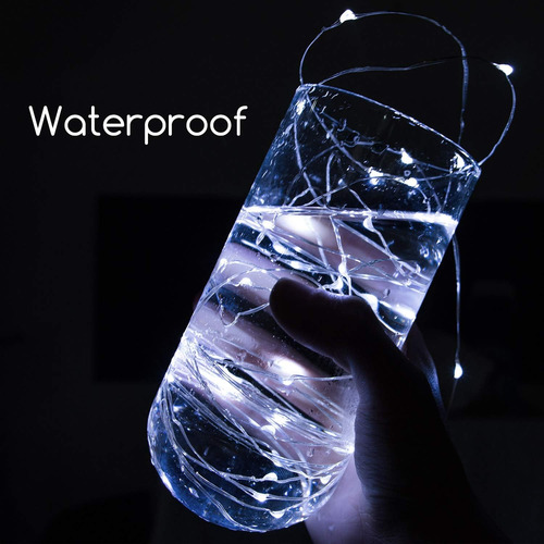 Juego De 5 Tiras De 20 Luces Led A Batería, Color Blanco Cál